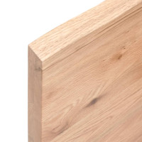 Produktbild för Bänkskiva badrum ljusbrun 220x30x(2-4) cm behandlat massivt trä