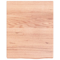 Produktbild för Bänkskiva badrum ljusbrun 40x50x(2-4) cm behandlat massivt trä