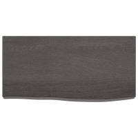 Produktbild för Bänkskiva badrum mörkbrun 60x30x(2-6) cm behandlat massivt trä