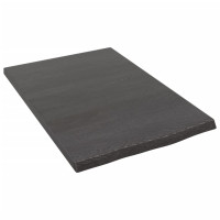 Produktbild för Bänkskiva badrum mörkbrun 40x60x2 cm behandlat massivt trä
