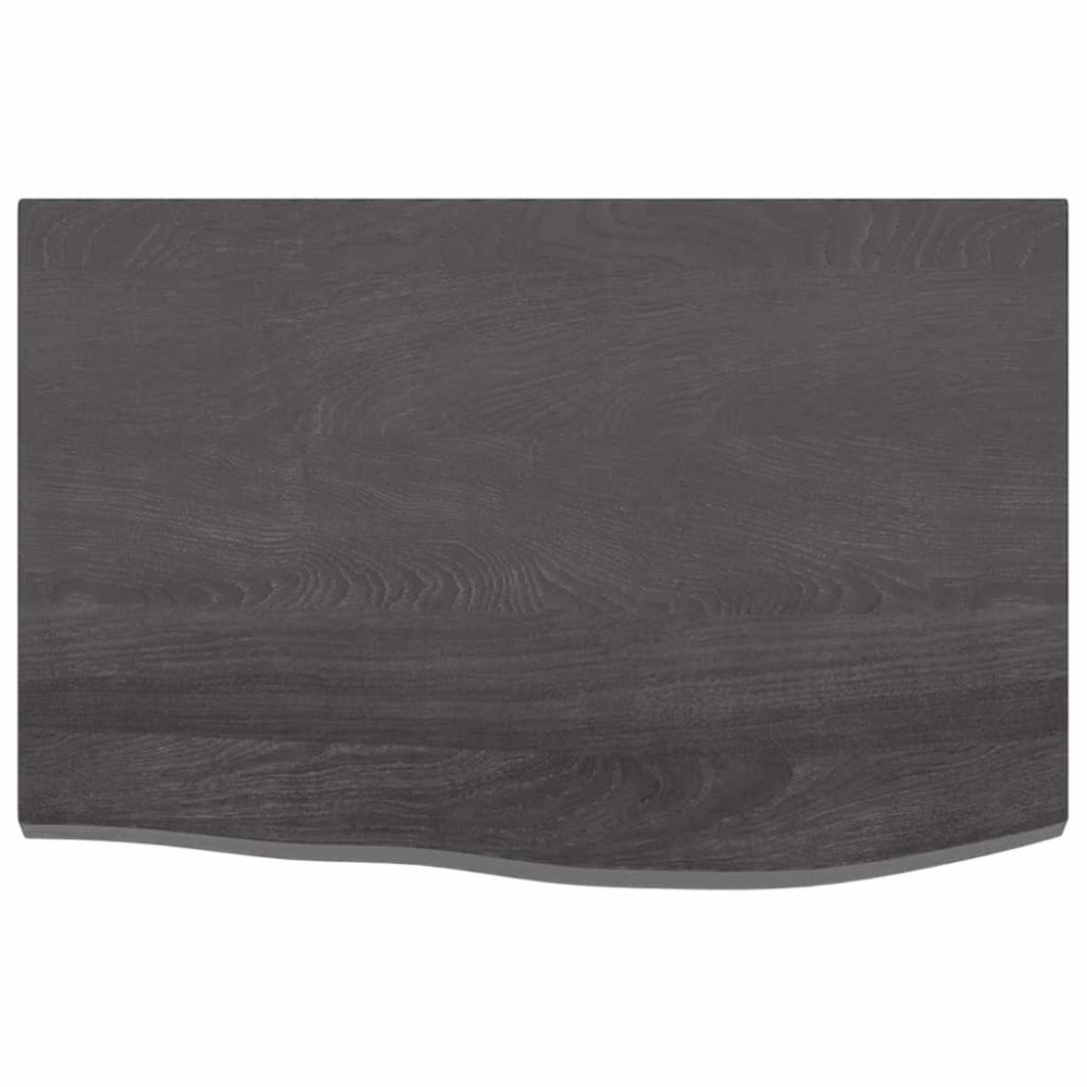 Produktbild för Bänkskiva för badrum mörkbrun 60x40x2 cm behandlat massivt trä