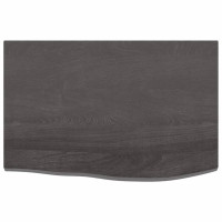 Produktbild för Bänkskiva för badrum mörkbrun 60x40x2 cm behandlat massivt trä