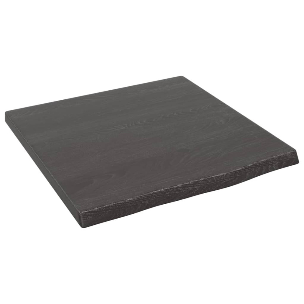 Produktbild för Bänkskiva för badrum mörkbrun 40x40x2 cm behandlat massivt trä