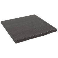 Produktbild för Bänkskiva för badrum mörkbrun 40x40x2 cm behandlat massivt trä
