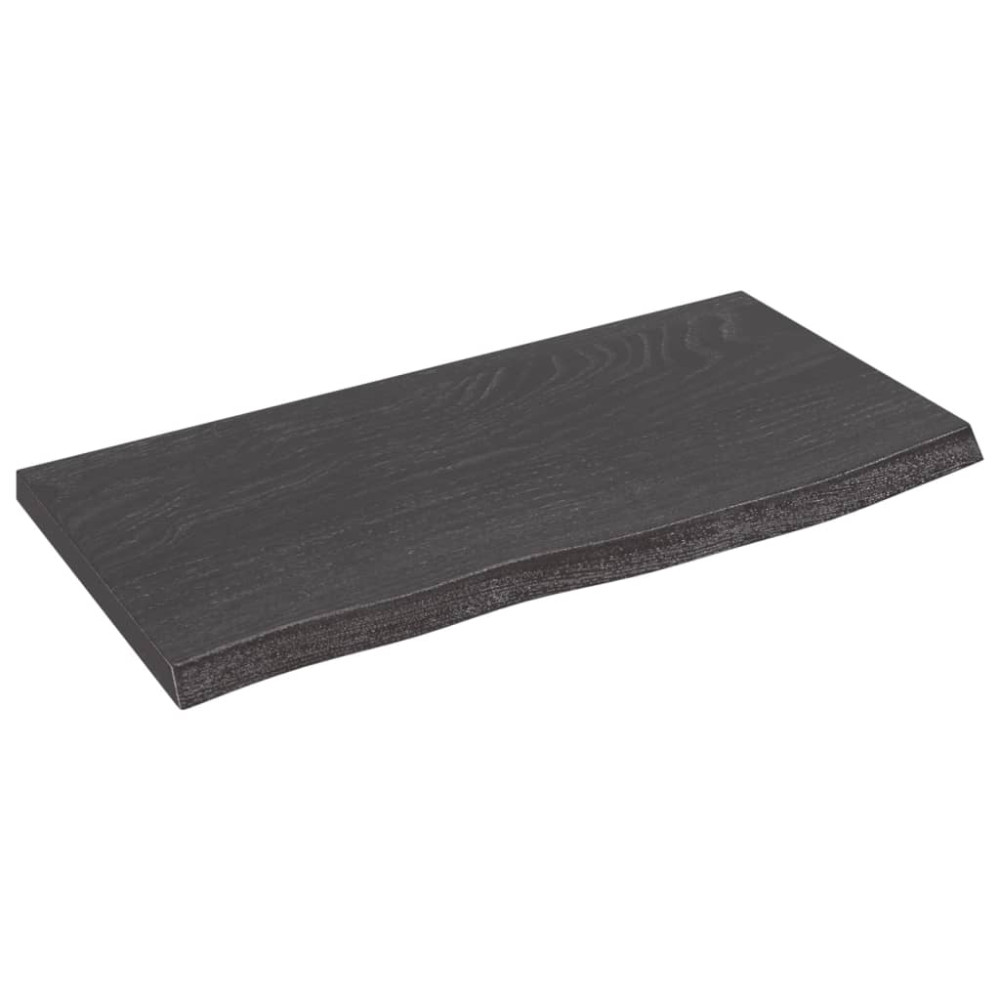 Produktbild för Bänkskiva för badrum mörkbrun 60x30x2 cm behandlat massivt trä