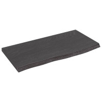 Produktbild för Bänkskiva för badrum mörkbrun 60x30x2 cm behandlat massivt trä