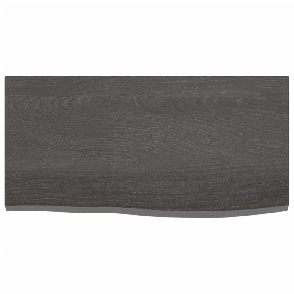 Produktbild för Bänkskiva för badrum mörkbrun 60x30x2 cm behandlat massivt trä