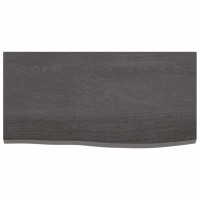 Produktbild för Bänkskiva för badrum mörkbrun 60x30x2 cm behandlat massivt trä