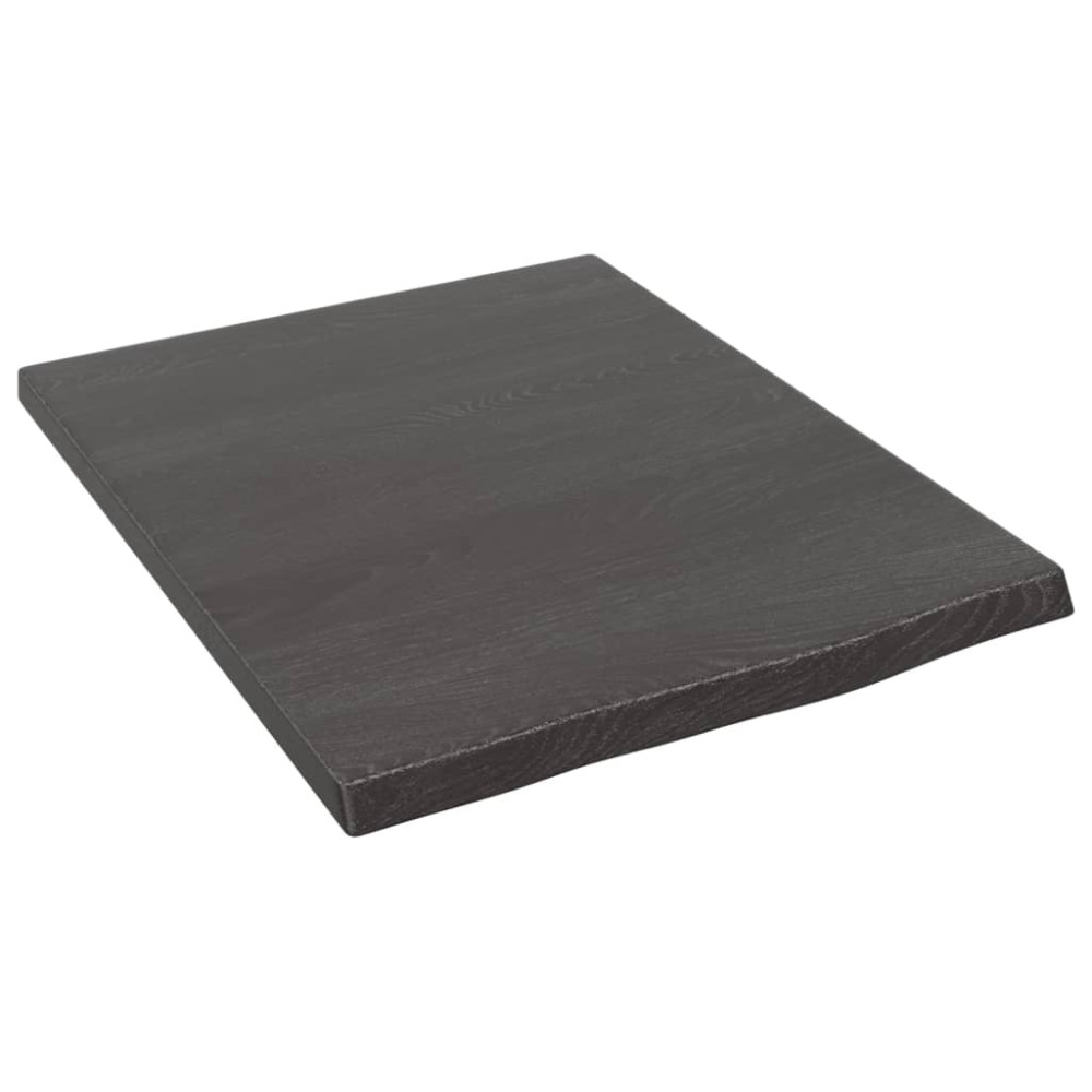 Produktbild för Bänkskiva badrum mörkbrun 40x50x2 cm behandlat massivt trä