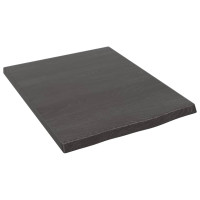 Produktbild för Bänkskiva badrum mörkbrun 40x50x2 cm behandlat massivt trä