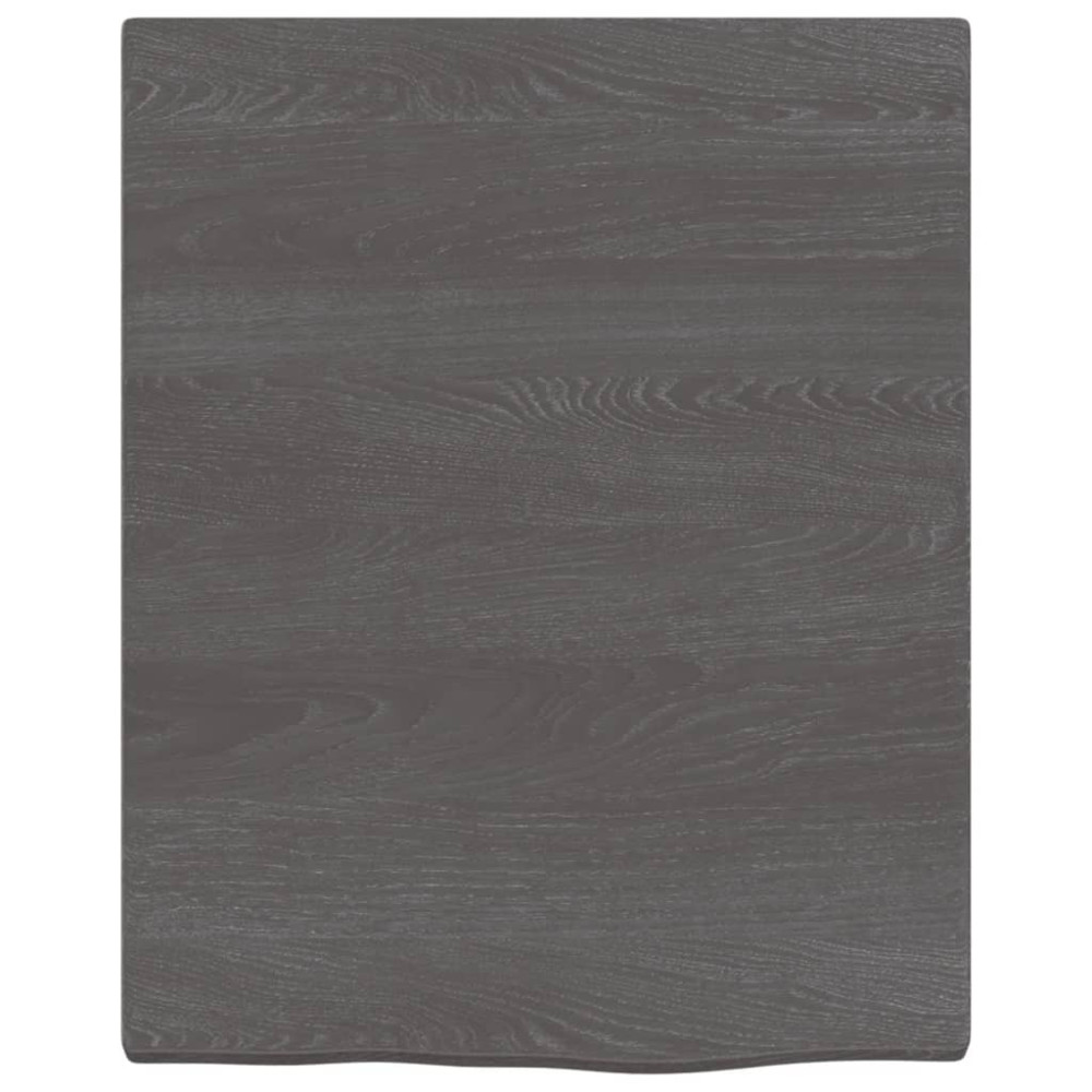 Produktbild för Bänkskiva badrum mörkbrun 40x50x2 cm behandlat massivt trä