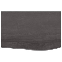 Produktbild för Bänkskiva badrum mörkbrun 60x40x(2-4) cm behandlat massivt trä