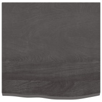 Produktbild för Bänkskiva badrum mörkbrun 60x60x2 cm behandlat massivt trä