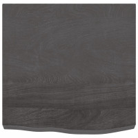 Produktbild för Bänkskiva badrum mörkbrun 60x60x(2-6) cm behandlat massivt trä