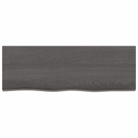 Produktbild för Bänkskiva för badrum mörkbrun 80x30x2 cm behandlat massivt trä