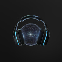Produktbild för Logitech G G935 Headset Trådlös Huvudband Spela Svart, Blå