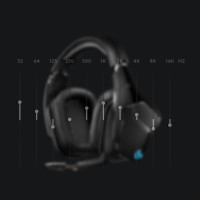 Produktbild för Logitech G G935 Headset Trådlös Huvudband Spela Svart, Blå