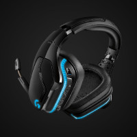 Produktbild för Logitech G G935 Headset Trådlös Huvudband Spela Svart, Blå