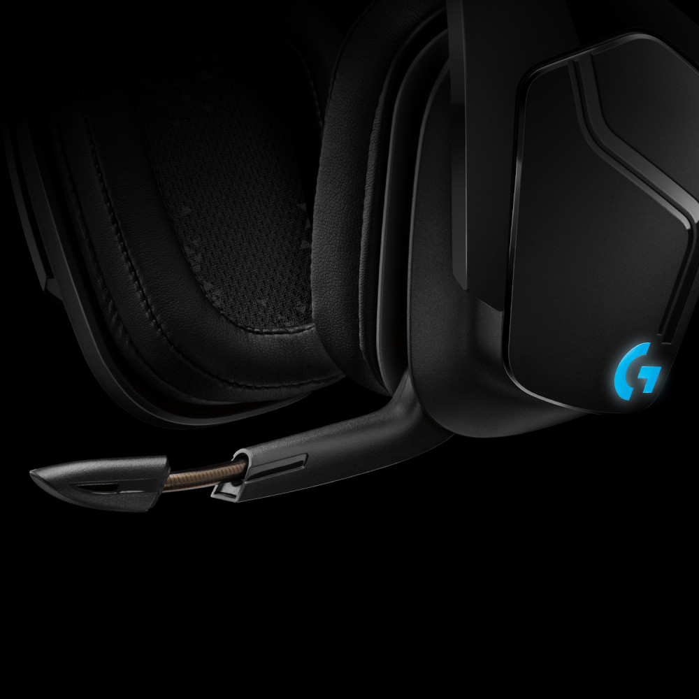 Produktbild för Logitech G G935 Headset Trådlös Huvudband Spela Svart, Blå