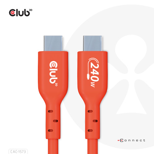 Club 3D CLUB3D CAC-1573 USB-kablar 2 m USB4 Gen 2x2 USB C Röd