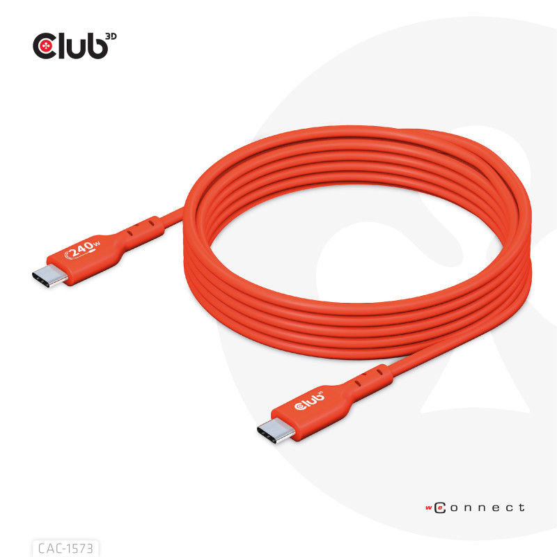 Produktbild för CLUB3D CAC-1573 USB-kablar 2 m USB4 Gen 2x2 USB C Röd