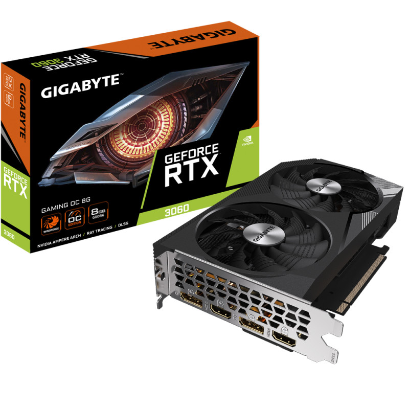 Produktbild för Gigabyte GeForce RTX 3060 OC NVIDIA 8 GB GDDR6