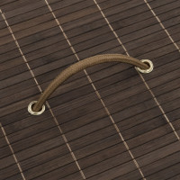 Produktbild för Tvättkorg i bambu rund mörkbrun