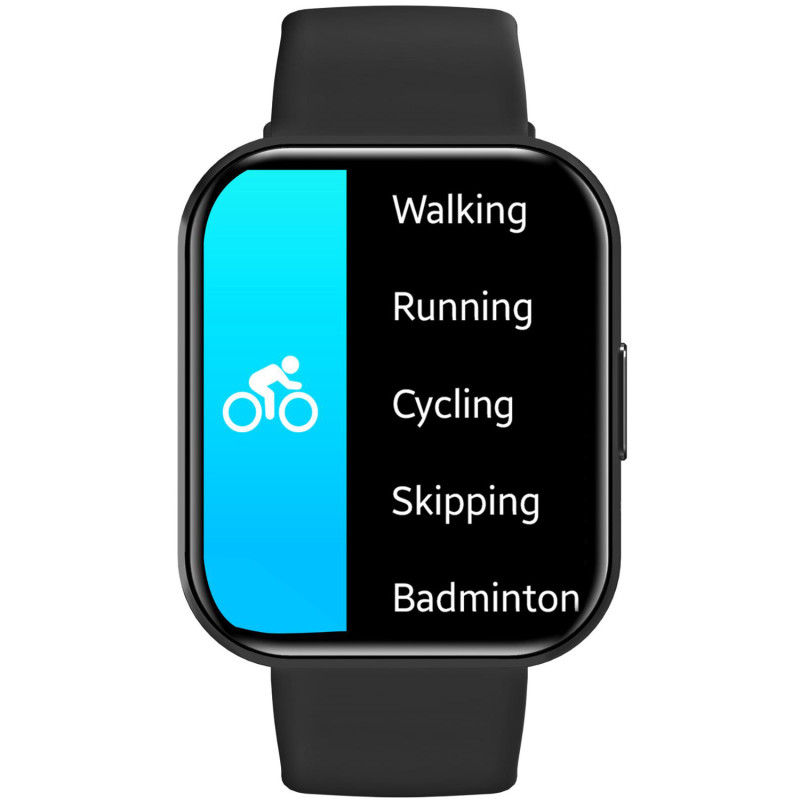 Produktbild för Trainerwatch2 Smartwatch med rektangulär urtavla Svart