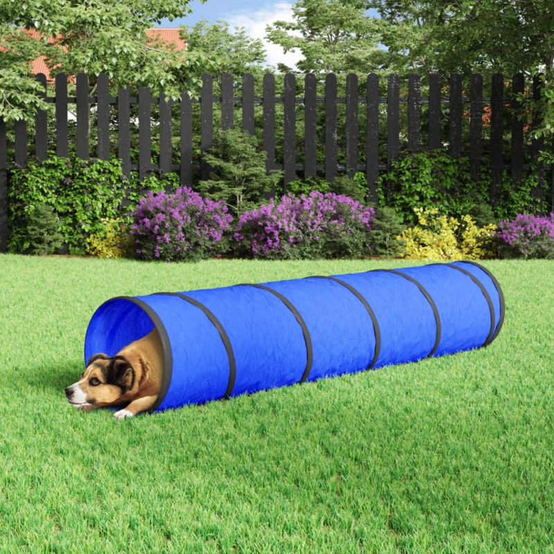 Produktbild för Hundtunnel blå Ø 40x200 cm polyester