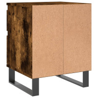 Miniatyr av produktbild för Sängbord rökfärgad ek 40x35x50 cm konstruerat trä