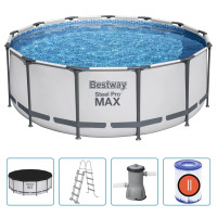 Produktbild för Bestway Pool med tillbehör Steel Pro MAX rund 396x122 cm