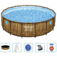 Produktbild för Bestway Pool med tillbehör Power Steel 488x122 cm