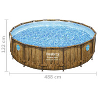 Produktbild för Bestway Pool med tillbehör Power Steel 488x122 cm