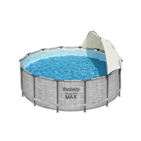Produktbild för Bestway Solskydd för fristående pool vit