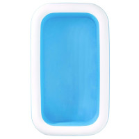 Produktbild för Bestway Uppblåsbar pool rektangulär 262x175x51 cm blå och vit