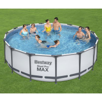 Produktbild för Bestway Pool Steel Pro MAX rund med tillbehör 457x122 cm