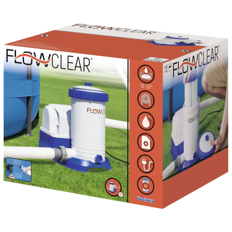 Produktbild för Bestway Flowclear Poolfilterpump 9463 L/tim