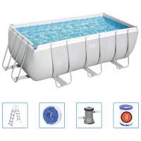 Produktbild för Bestway Pool Power Steel rektangulär 412x201x122 cm