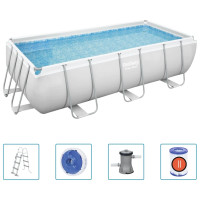 Produktbild för Bestway Pool Power Steel rektangulär 404x201x100 cm