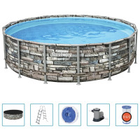 Produktbild för Bestway Pool med tillbehör Power Steel 488x122 cm