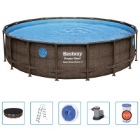 Produktbild för Bestway Poolset Power Steel 549x122 cm