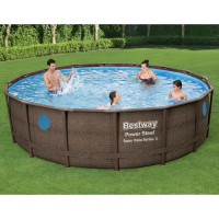 Produktbild för Bestway Pool med tillbehör Power Steel 488x122 cm