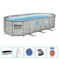 Produktbild för Bestway Pool Power Steel Swim Vista Series set 549x274x122 cm