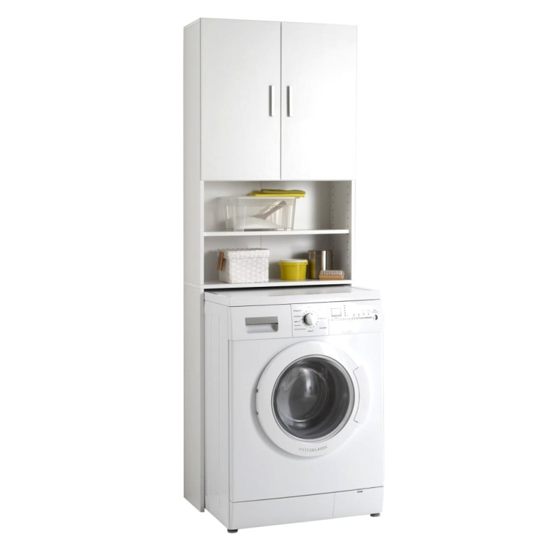 Produktbild för FMD Skåp för tvättmaskin med förvaring vit