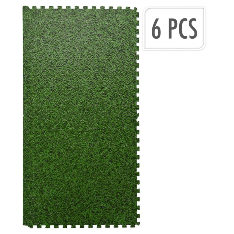 Produktbild för XQ Max Golvplattor med grästryck 6 st grön