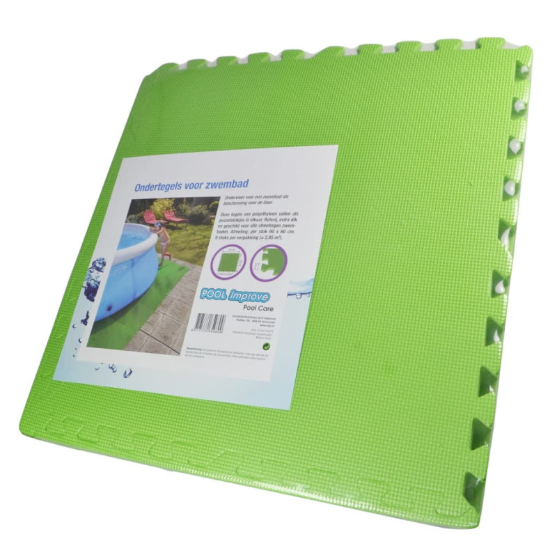 Produktbild för Pool Improve Skydd för poolgolv 60 cm 8 st grön