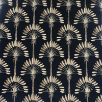 Produktbild för DUTCH WALLCOVERINGS Tapet Palm Palace svart och guld