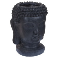 Miniatyr av produktbild för ProGarden Blomkruka Buddha-figur 25x26x35 cm antracit
