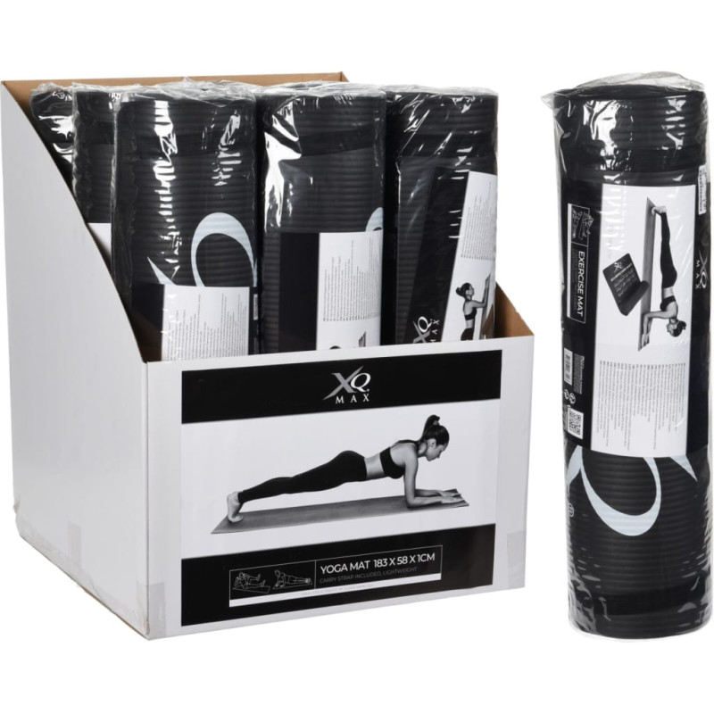 Produktbild för XQ Max Yogamatta 183x58x1 cm svart
