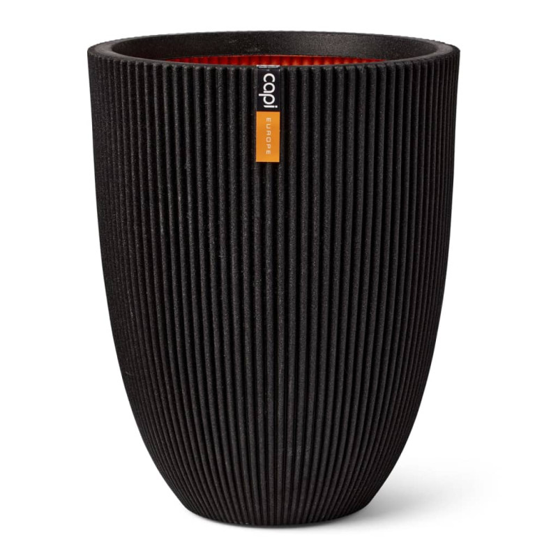 Produktbild för Capi Vas elegant Groove 34x46 cm svart